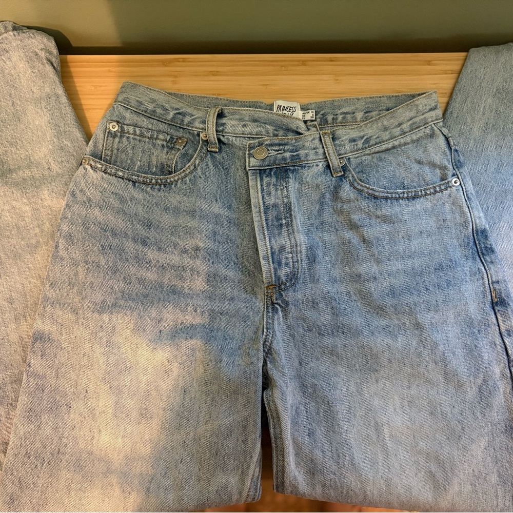 Princess Polly Holly Asymmetric Straight Leg Jeans